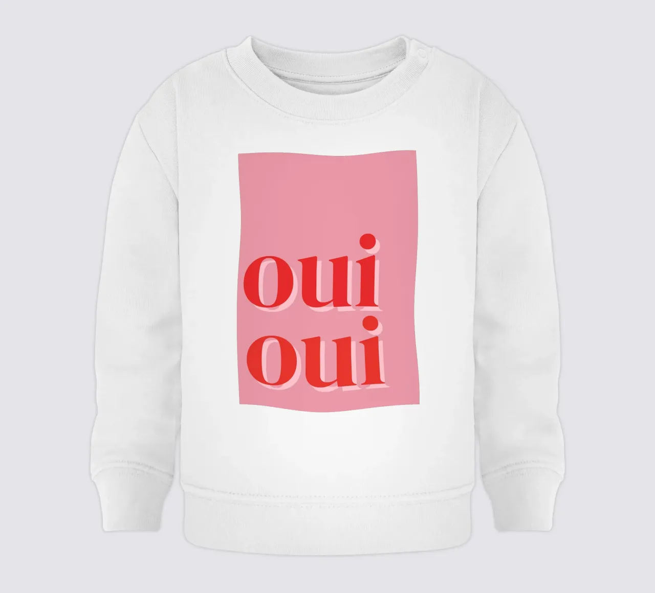 Detto francese rosa OUI OUI felpa neonato da pdigitalprints