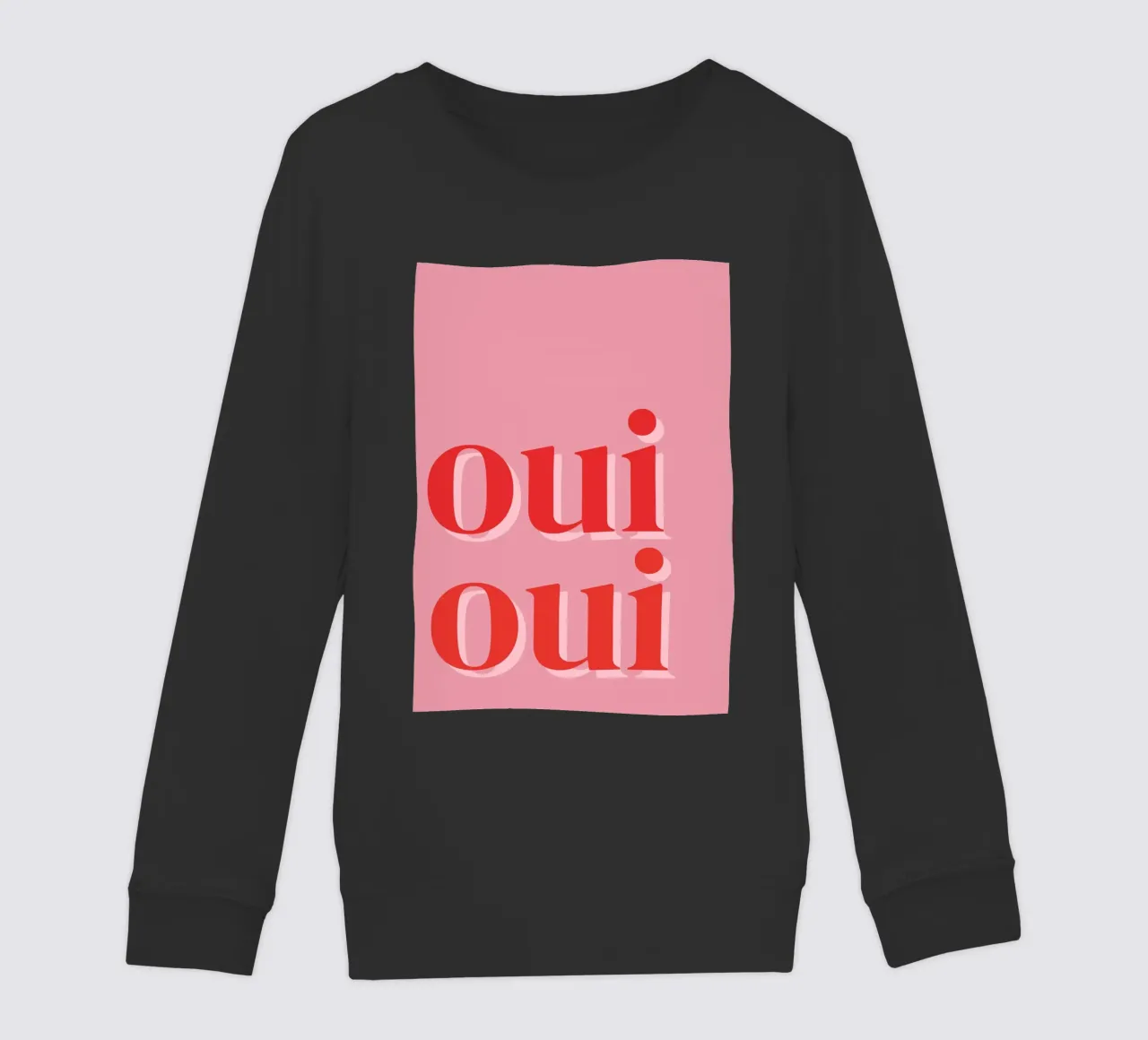 Detto francese rosa OUI OUI felpa bambino da pdigitalprints