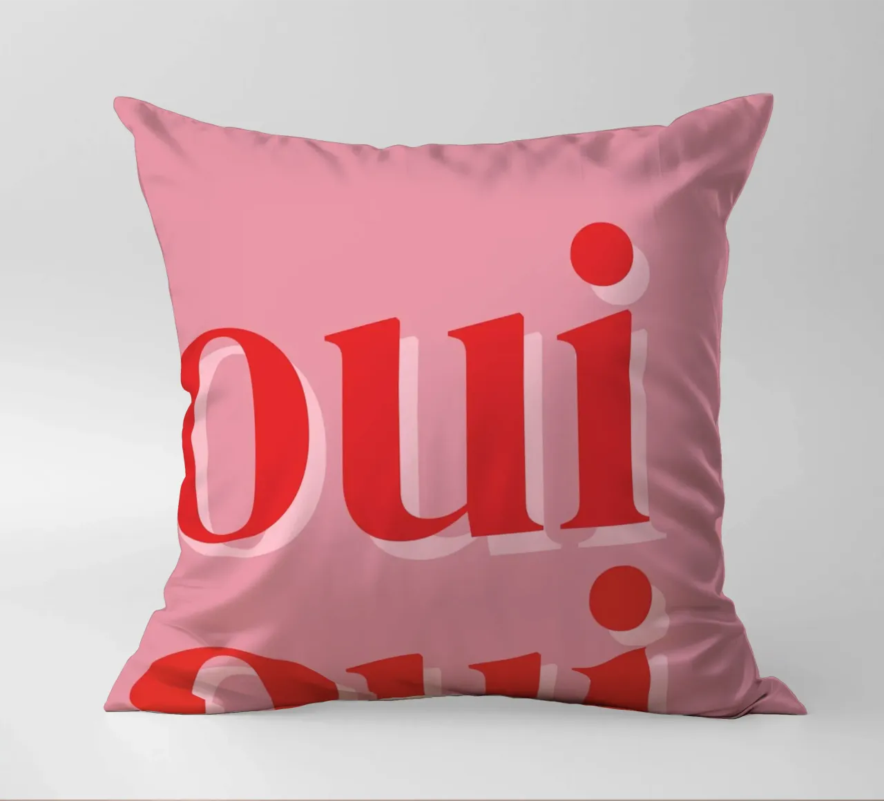 Detto francese rosa OUI OUI cuscino da pdigitalprints