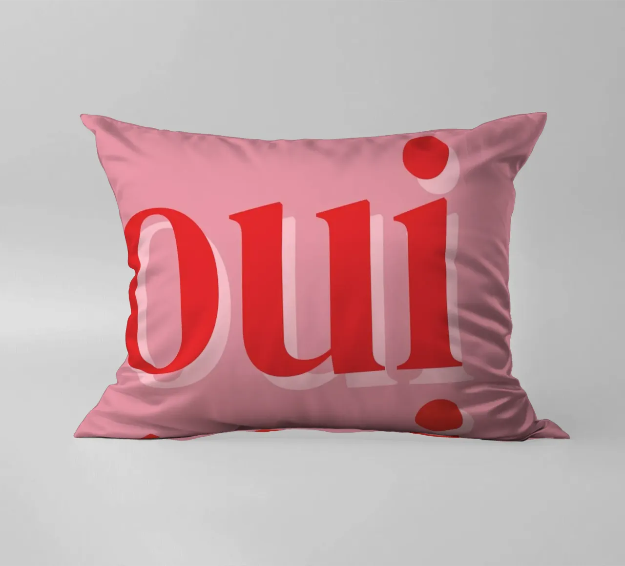 Detto francese rosa OUI OUI cuscino da pdigitalprints