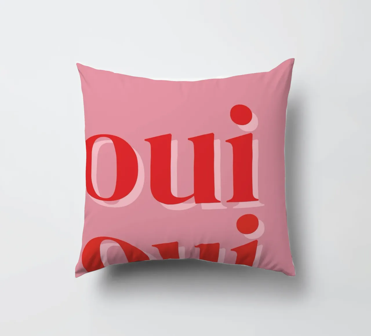 Detto francese rosa OUI OUI cuscino da pdigitalprints