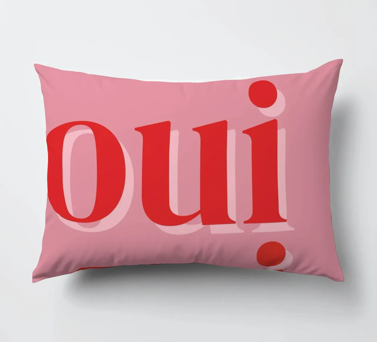 Detto francese rosa OUI OUI cuscino da pdigitalprints