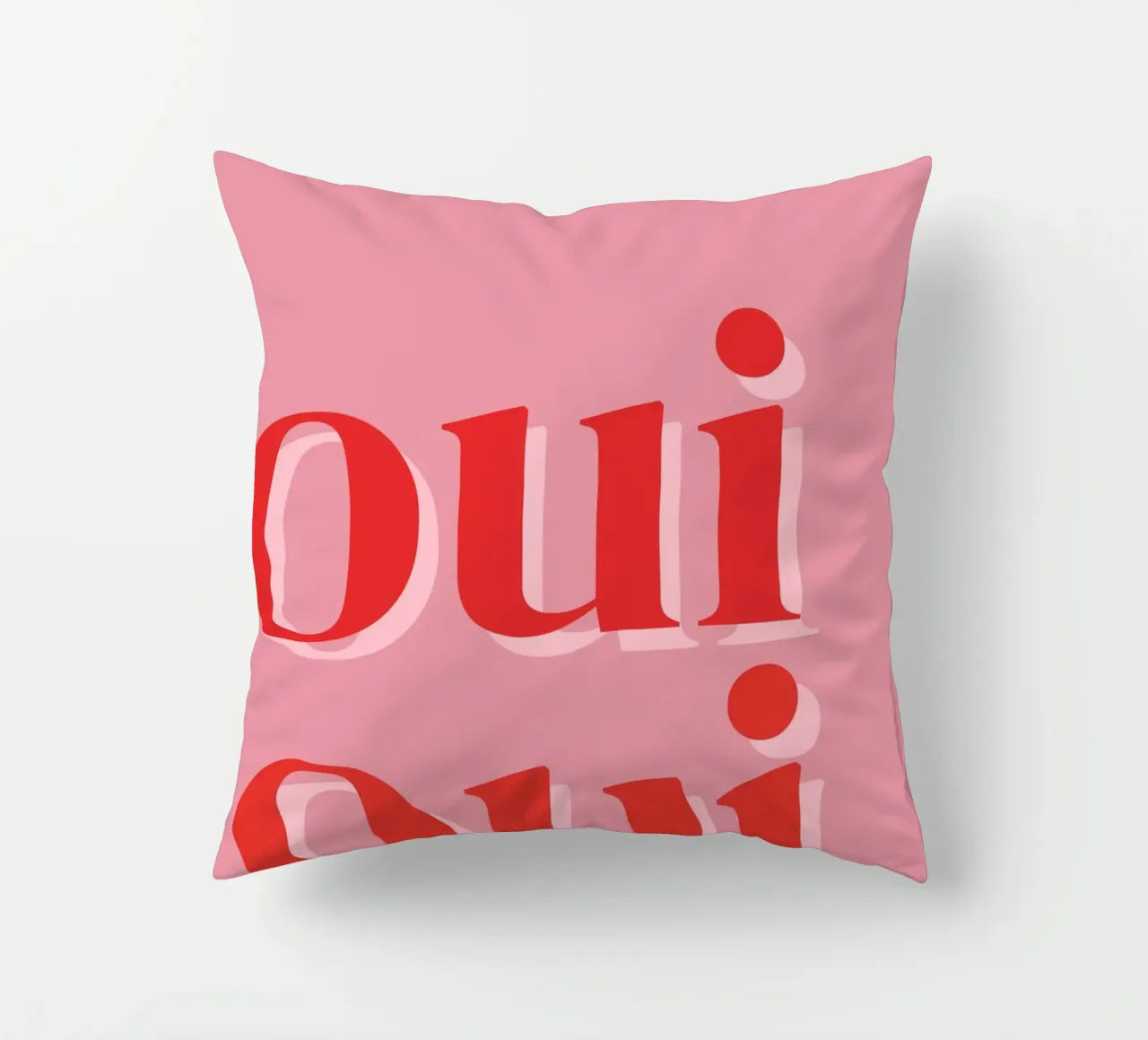 Detto francese rosa OUI OUI cuscino da pdigitalprints
