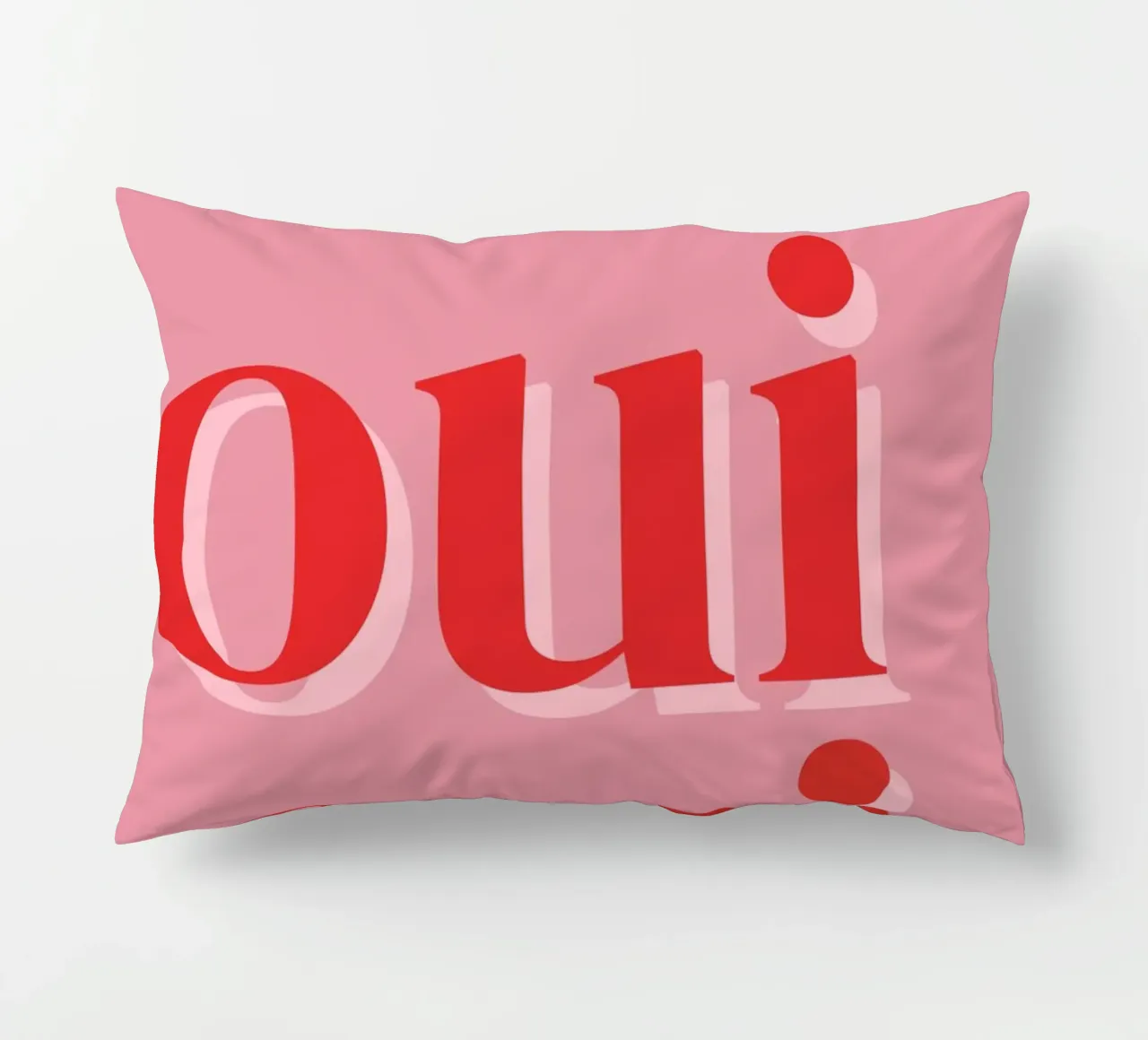 Detto francese rosa OUI OUI cuscino da pdigitalprints