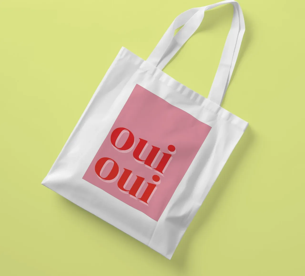 Detto francese rosa OUI OUI borsa in juta da pdigitalprints