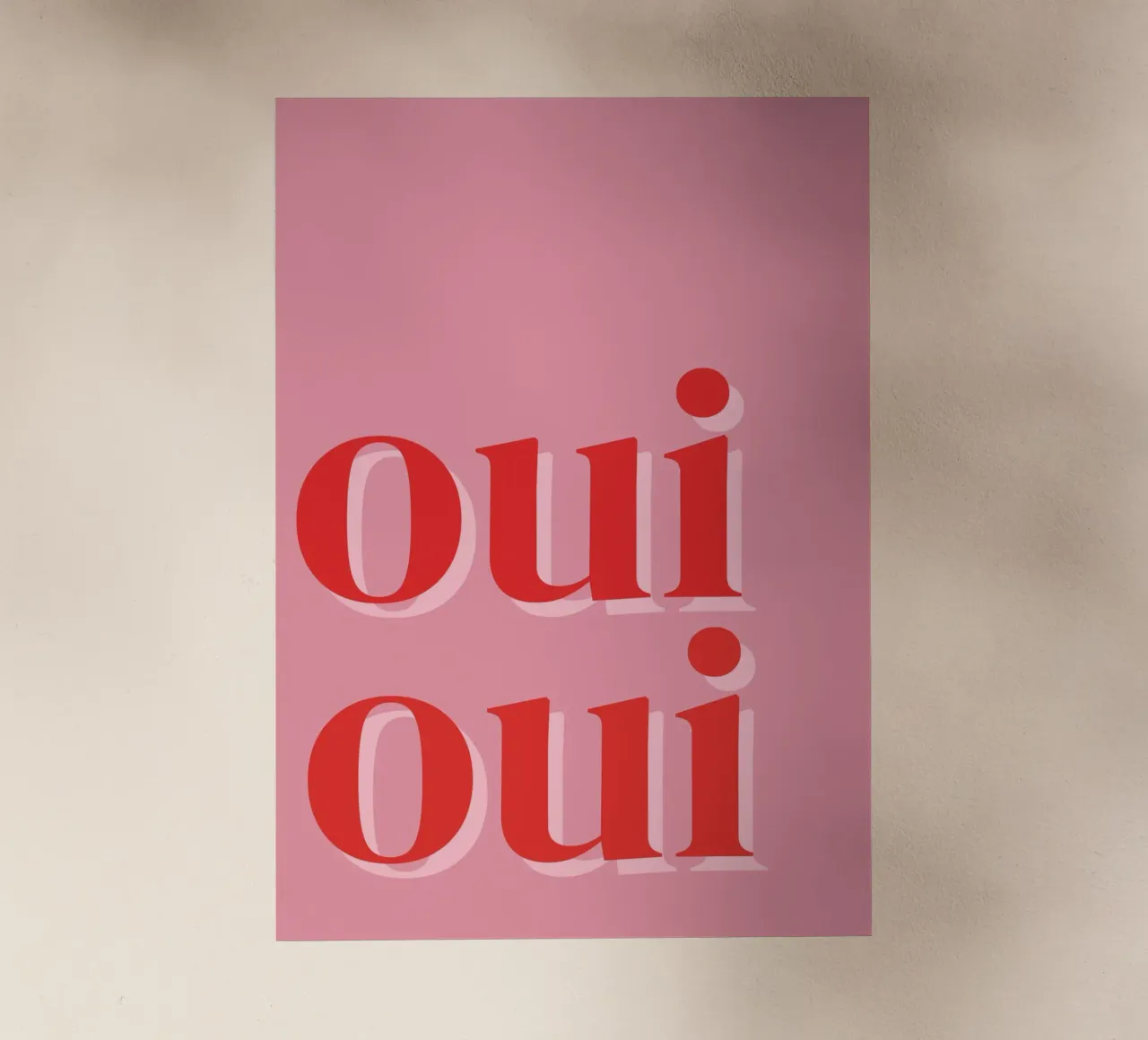 Detto francese rosa OUI OUI pellicola backlit da pdigitalprints