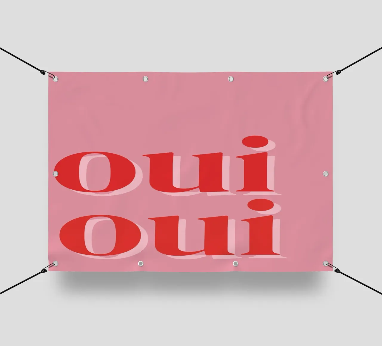 Detto francese rosa OUI OUI telo in pvc da pdigitalprints