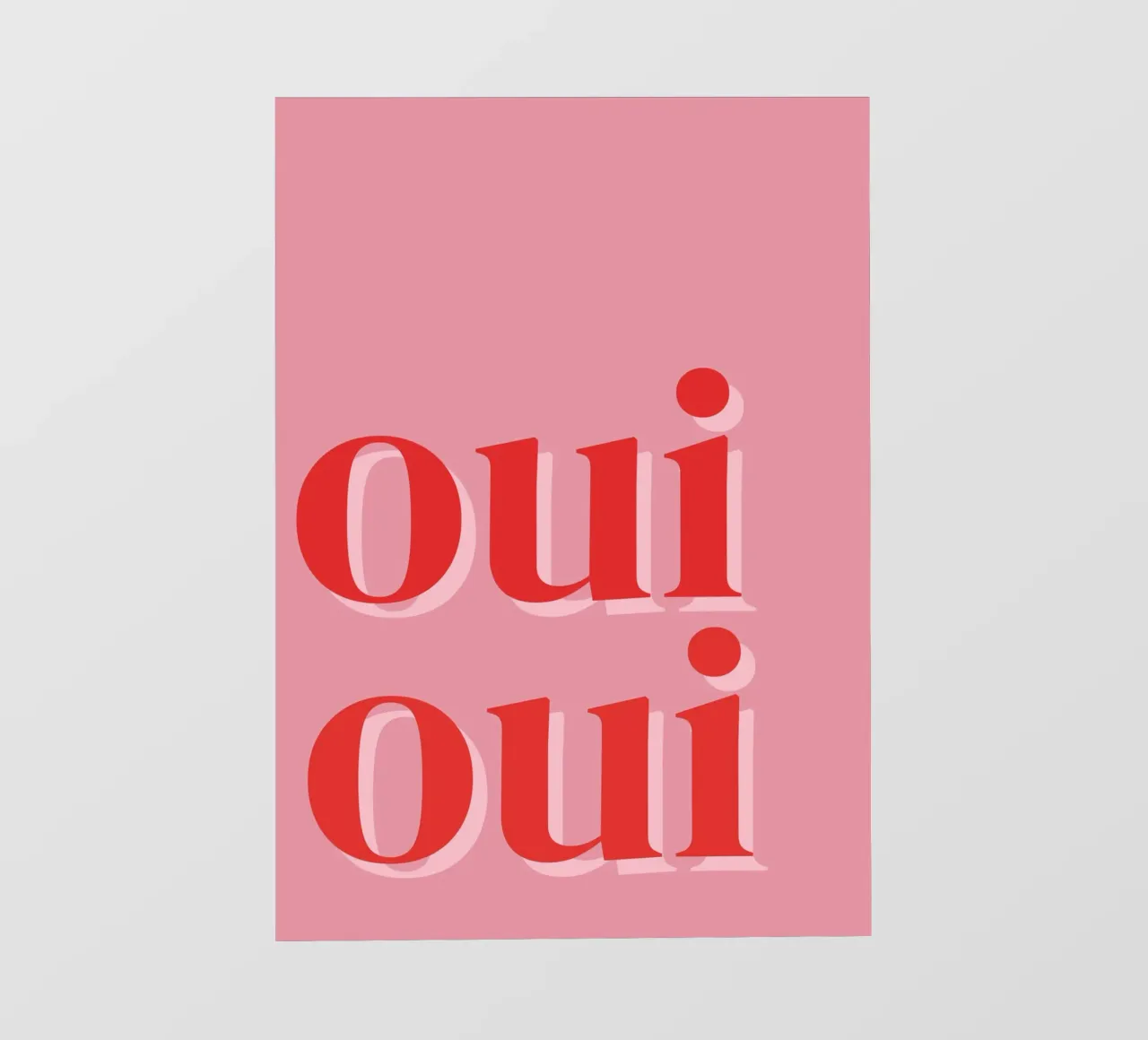 Detto francese rosa OUI OUI telo in pvc da pdigitalprints