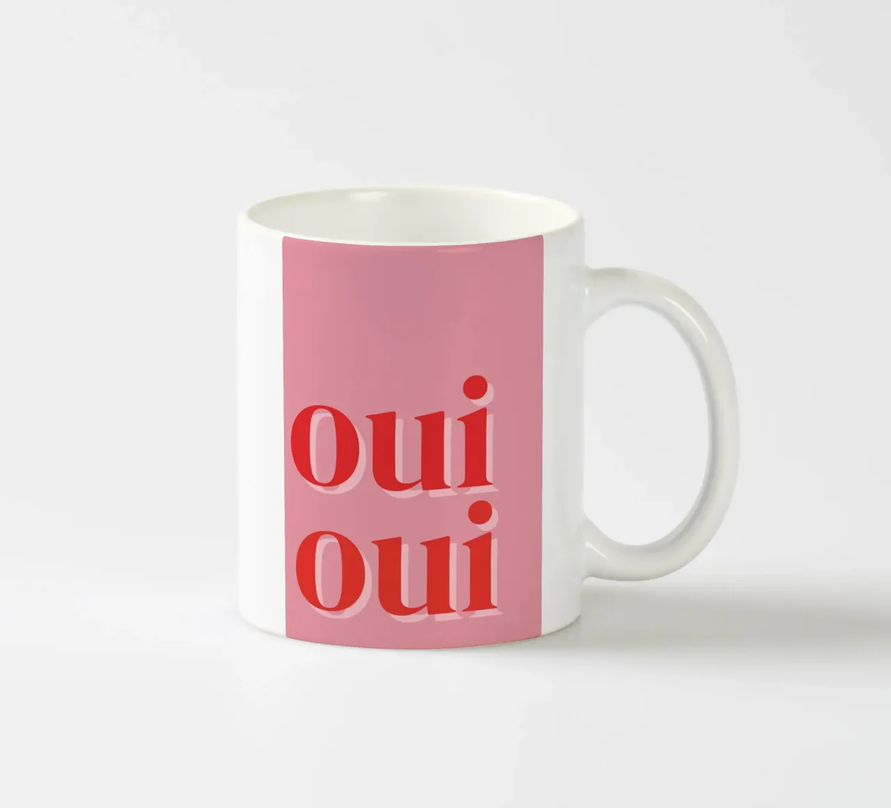Detto francese rosa OUI OUI tazza in ceramica da pdigitalprints