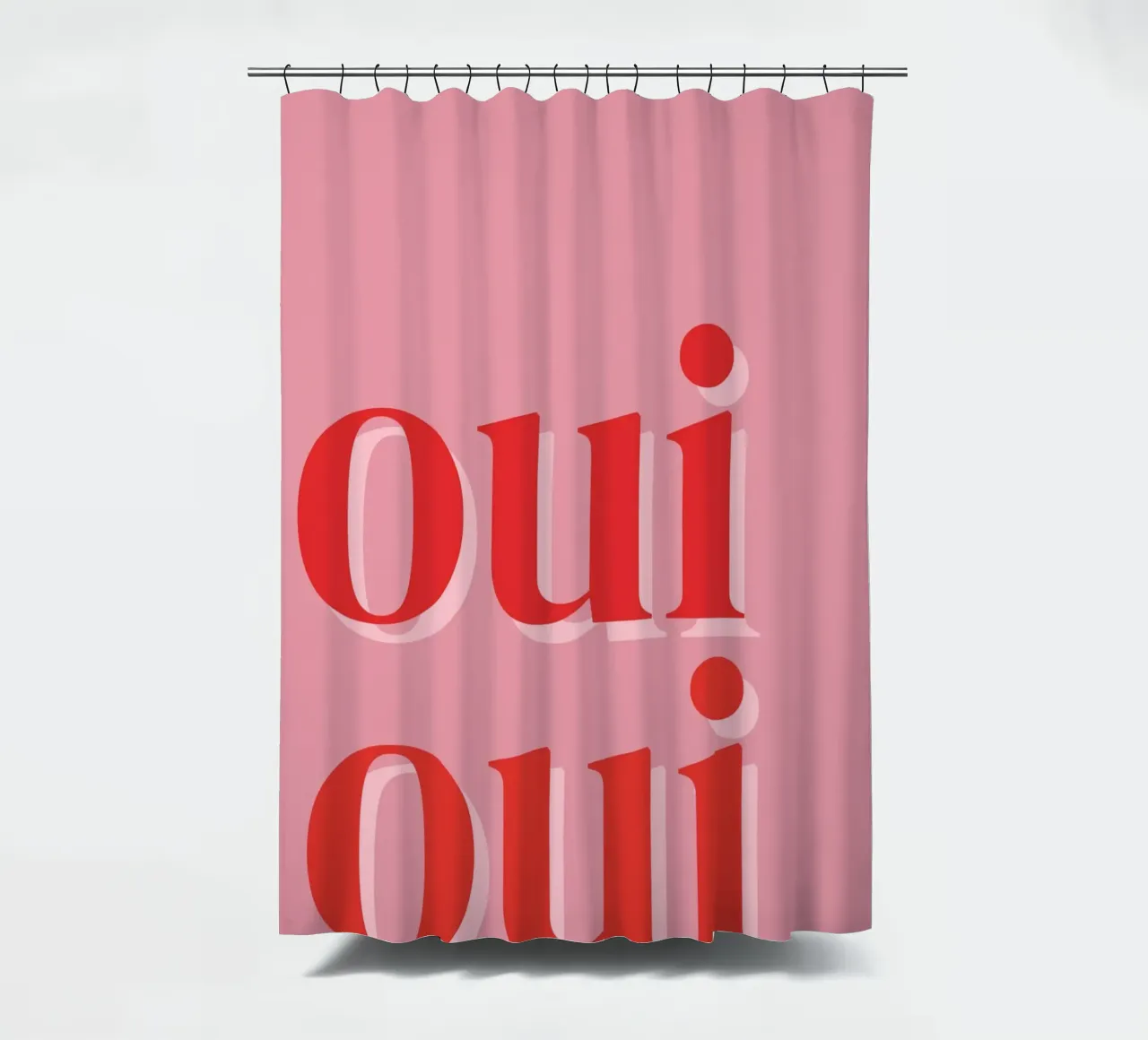 Detto francese rosa OUI OUI tenda da doccia da pdigitalprints
