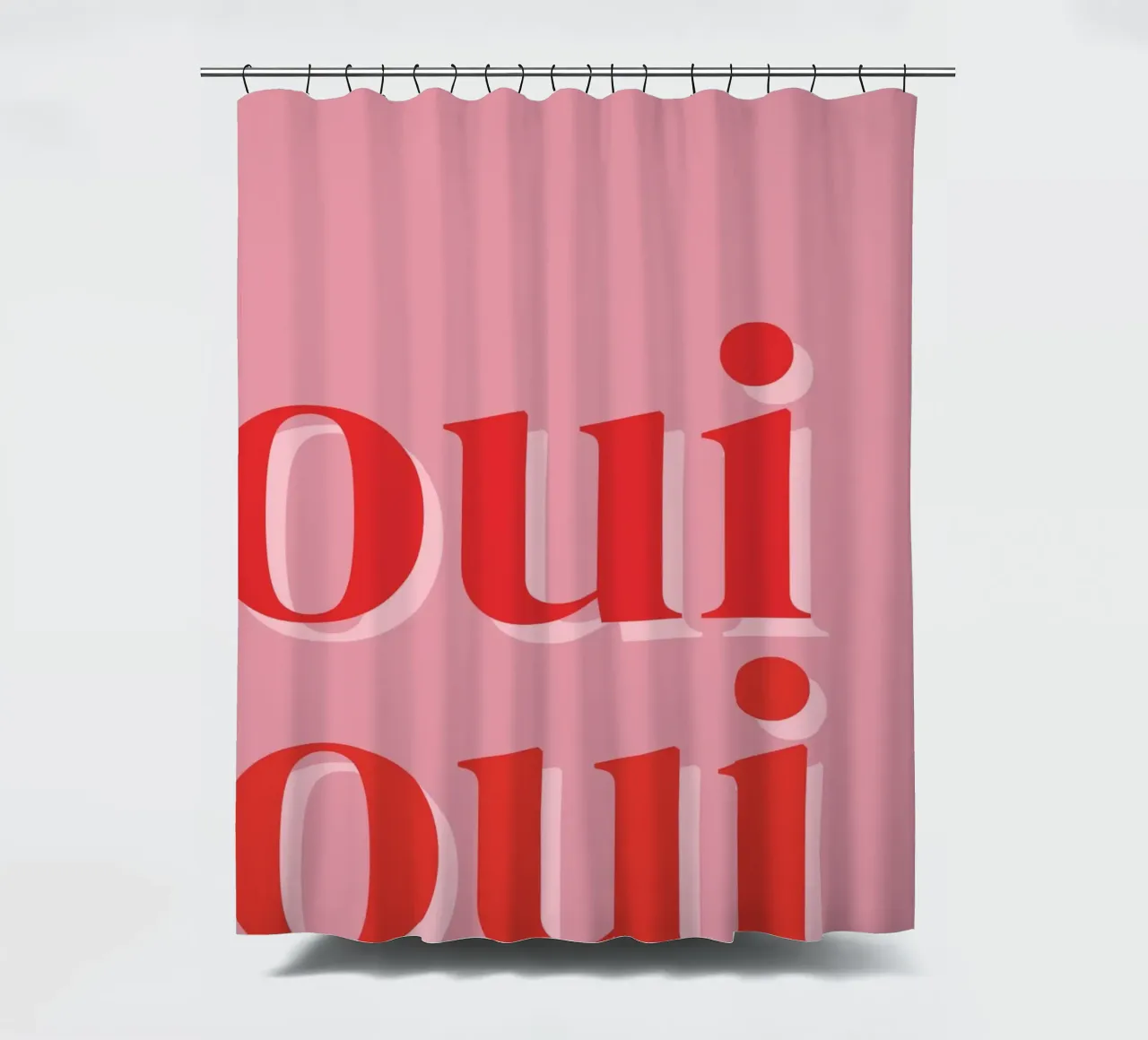 Detto francese rosa OUI OUI tenda da doccia da pdigitalprints