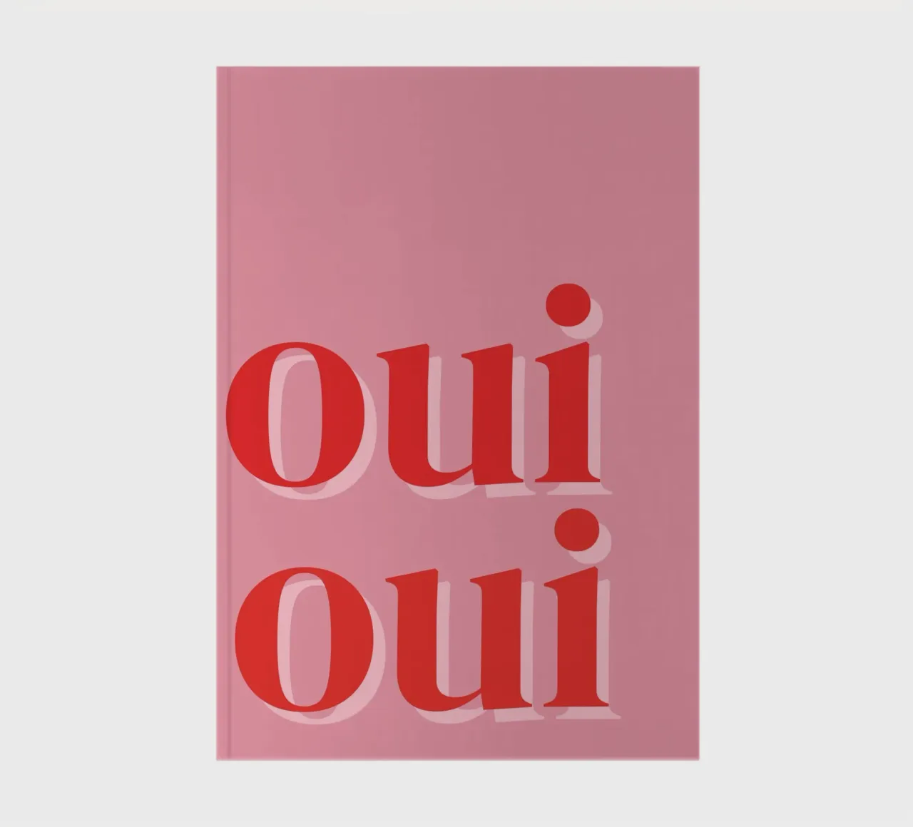 Detto francese rosa OUI OUI diario da pdigitalprints