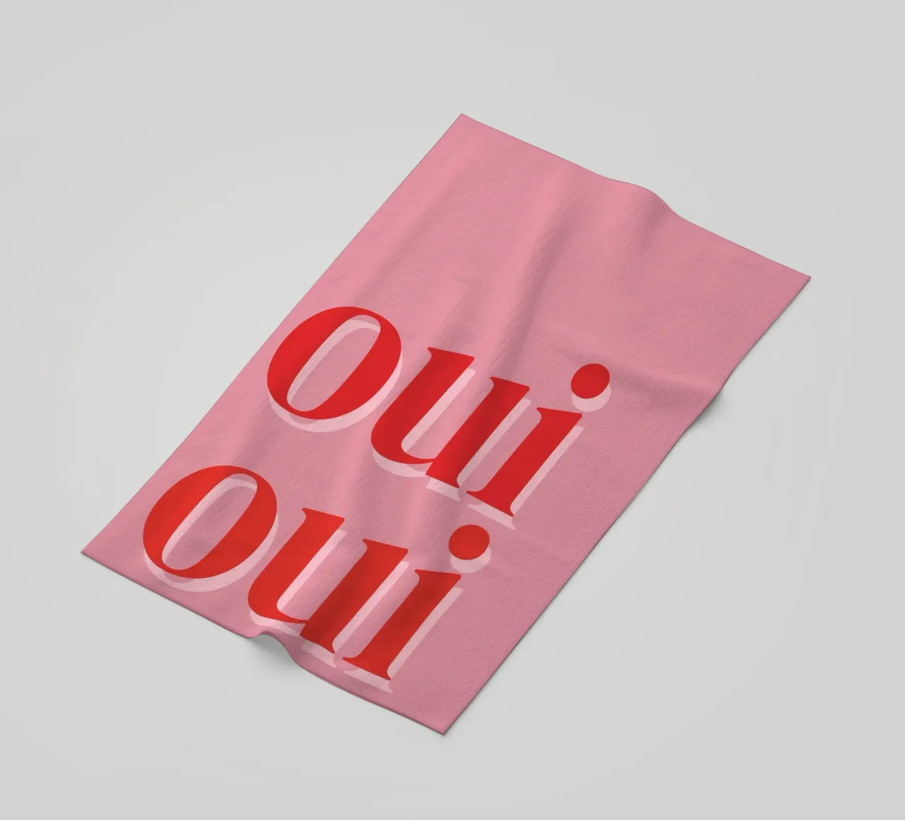 Detto francese rosa OUI OUI telo mare da pdigitalprints