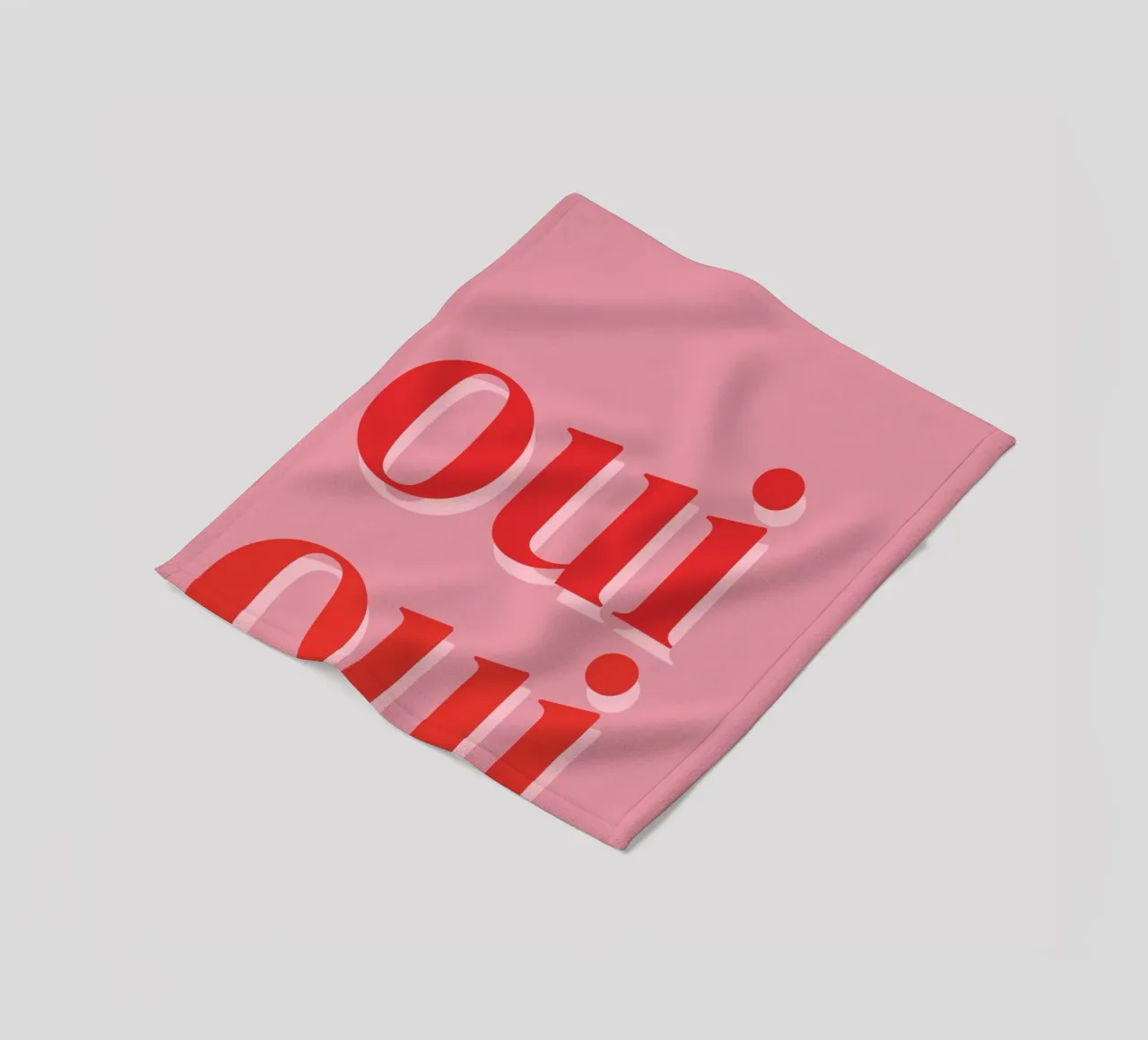 Detto francese rosa OUI OUI coperta in pile da pdigitalprints