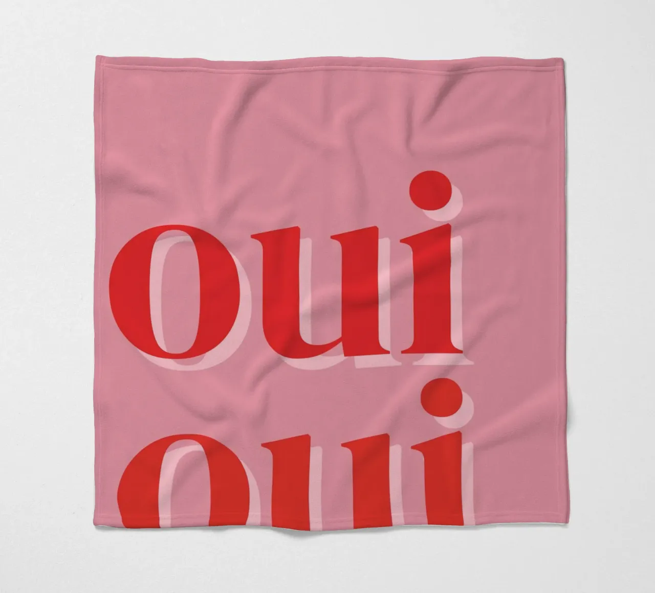 Detto francese rosa OUI OUI coperta in pile da pdigitalprints