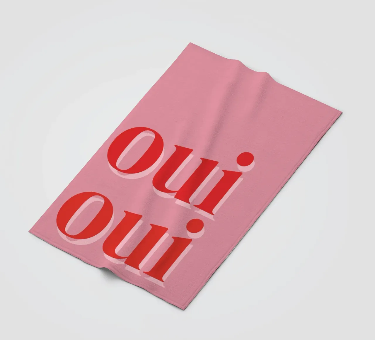 Detto francese rosa OUI OUI coperta in pile da pdigitalprints