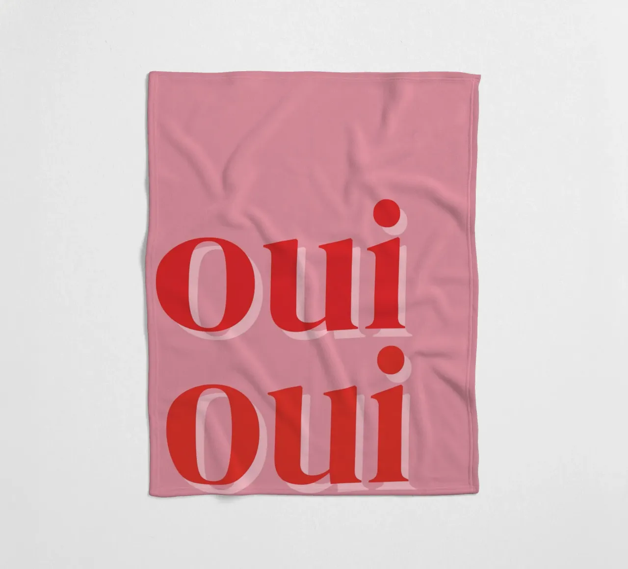 Detto francese rosa OUI OUI coperta in pile da pdigitalprints