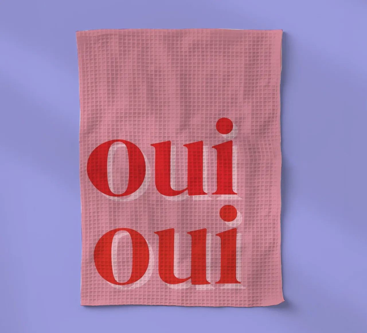 Detto francese rosa OUI OUI canovaccio da cucina da pdigitalprints