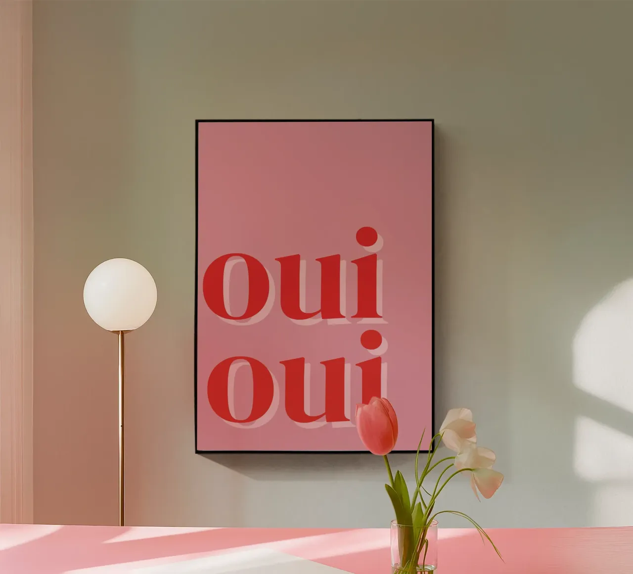 Detto francese rosa OUI OUI plexiglass da pdigitalprints