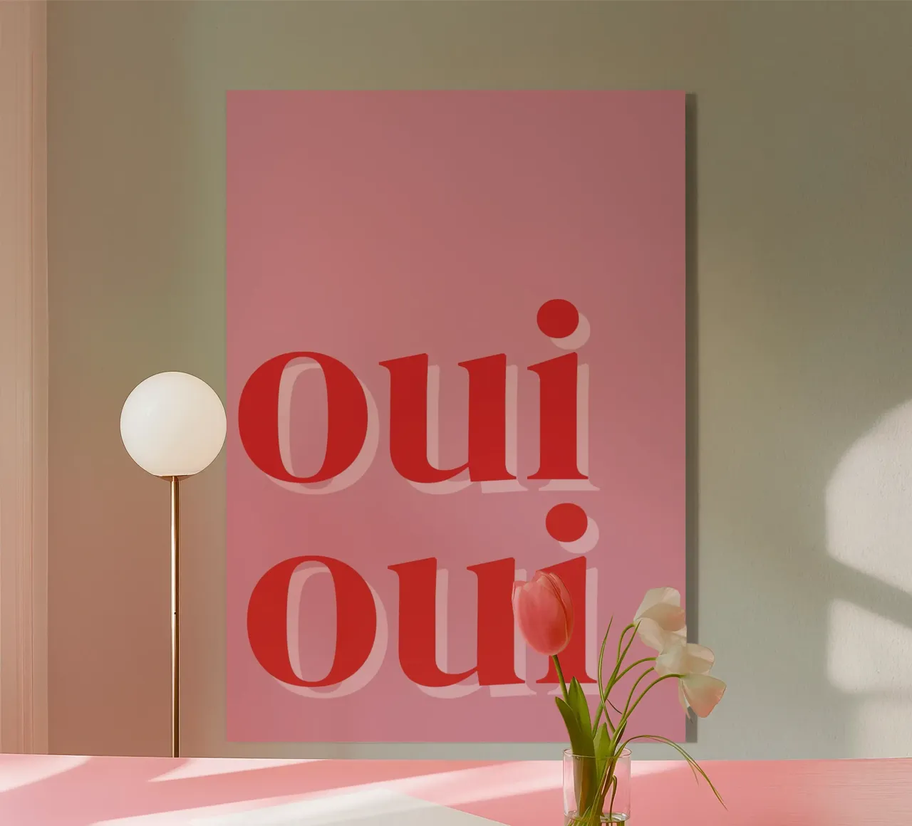 Detto francese rosa OUI OUI plexiglass da pdigitalprints