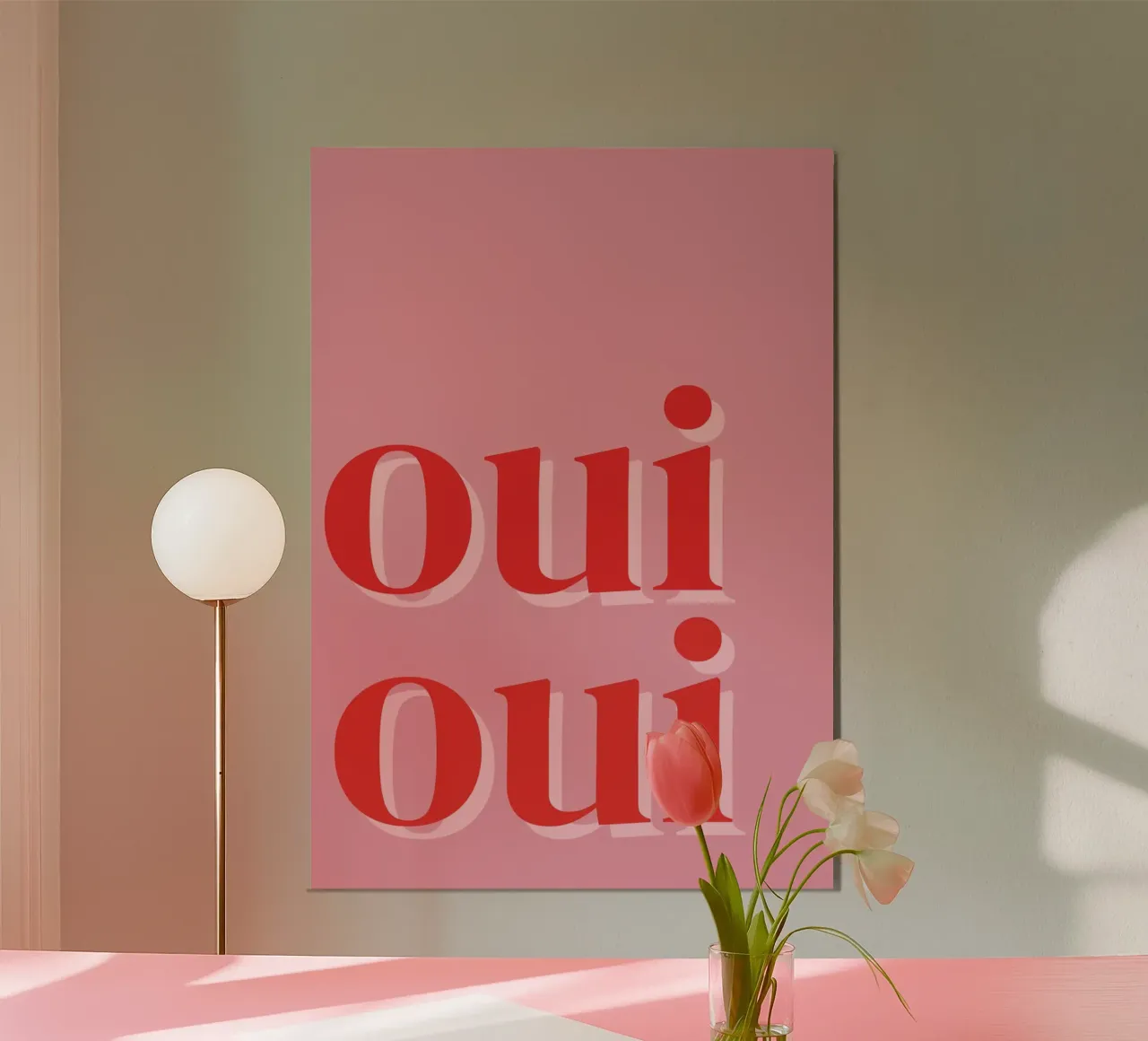 Detto francese rosa OUI OUI carta hahnemühle da pdigitalprints