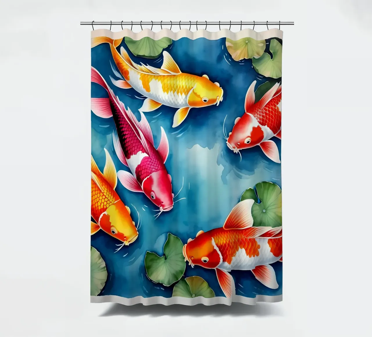 Bunte Kois shower curtain by kosinsart.gallery
