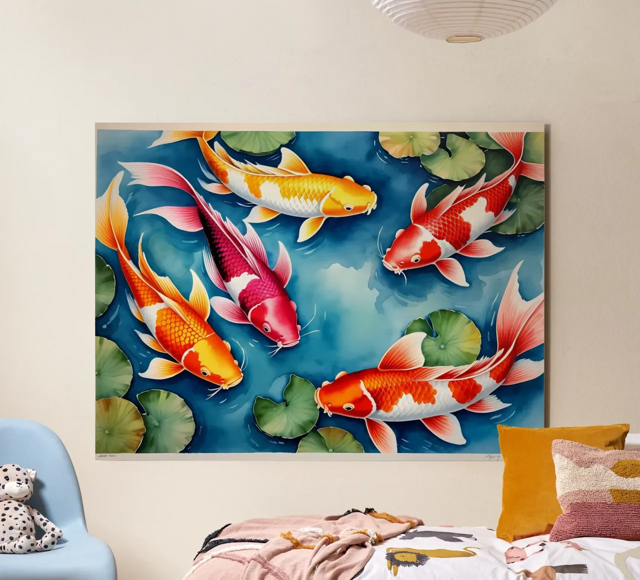 Bunte Kois forex plate by kosinsart.gallery