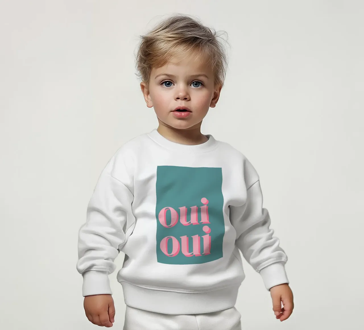 OUI OUI detto francese felpa neonato da pdigitalprints