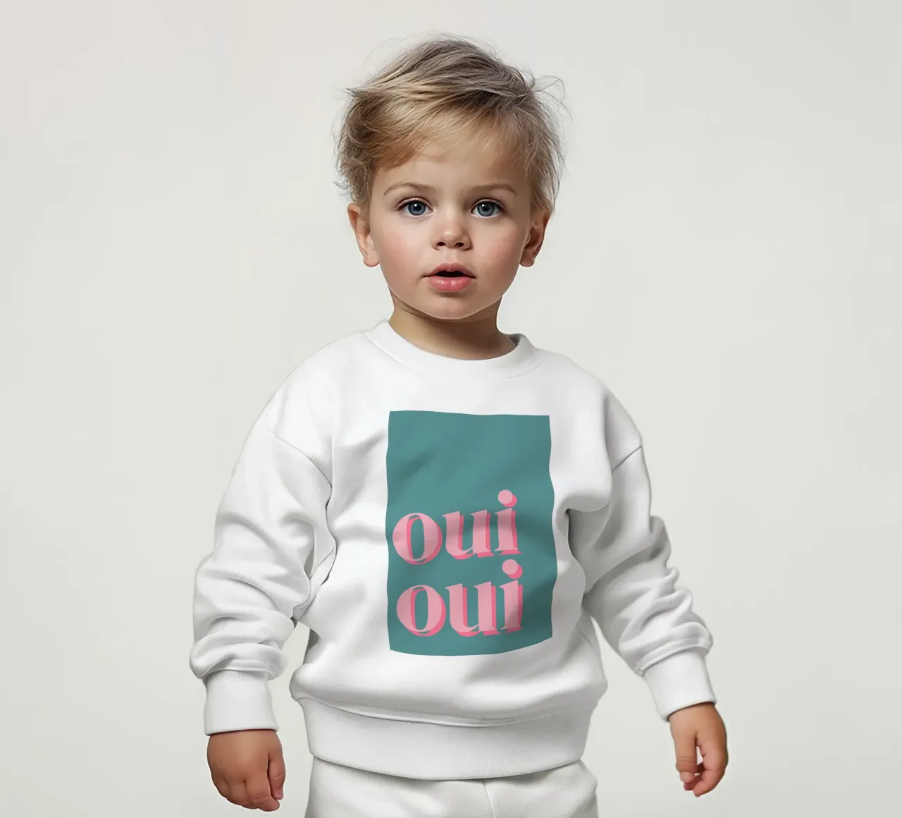 OUI OUI detto francese felpa neonato da pdigitalprints