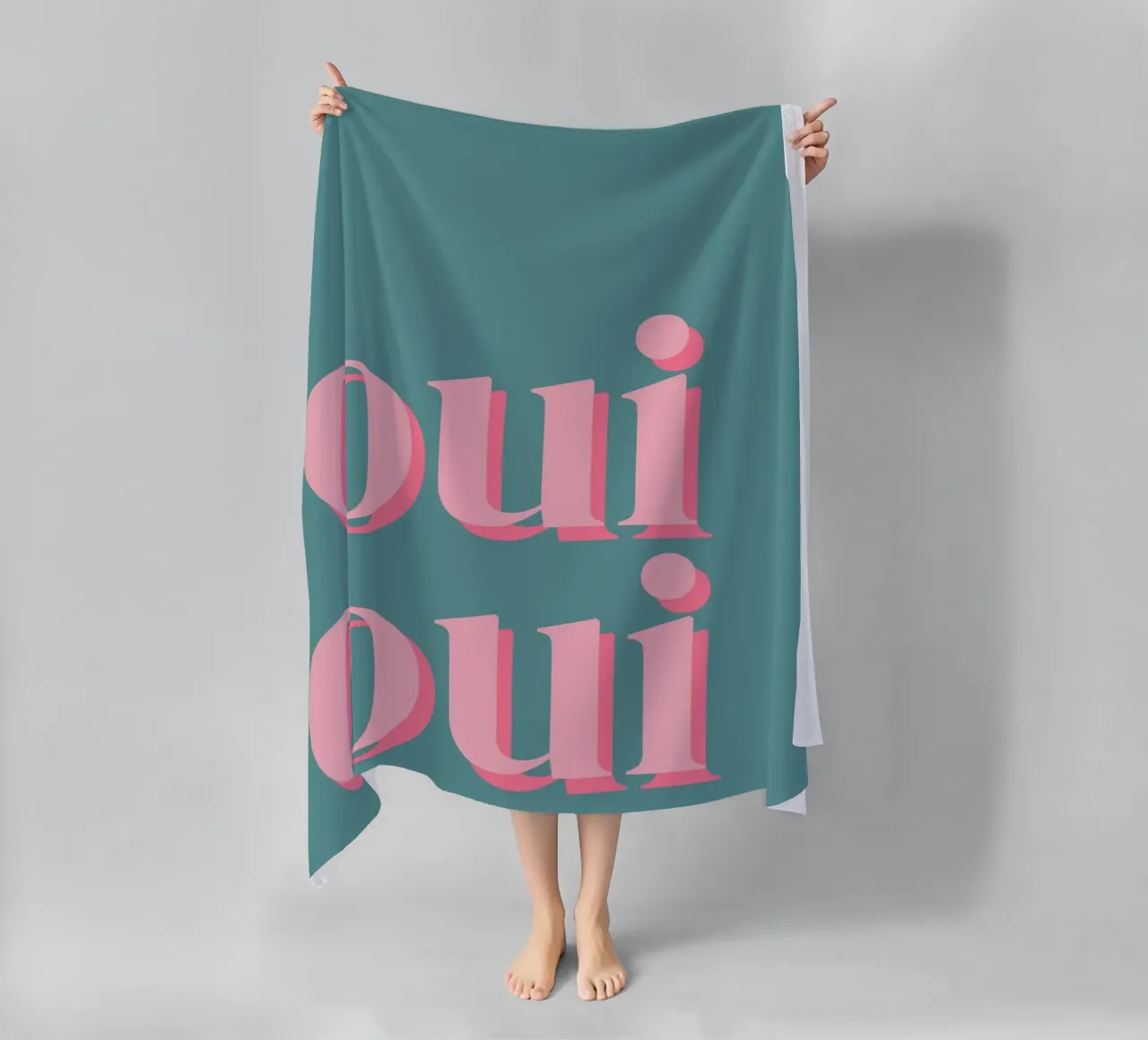 OUI OUI detto francese telo mare da pdigitalprints