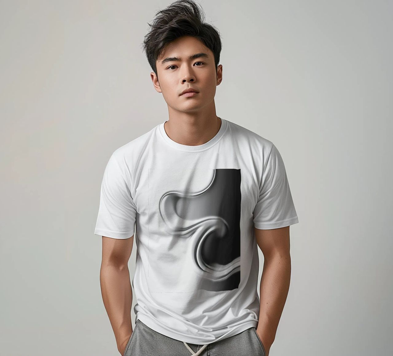 Struktur Weiß t-shirt da kosinsart.gallery