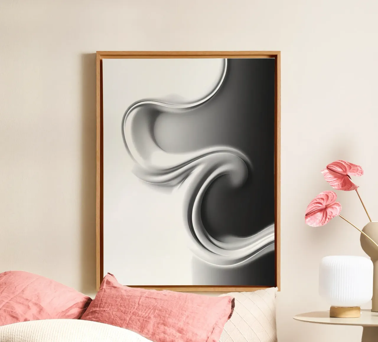 Struktur Weiß tela con Cornice a cassetta da kosinsart.gallery