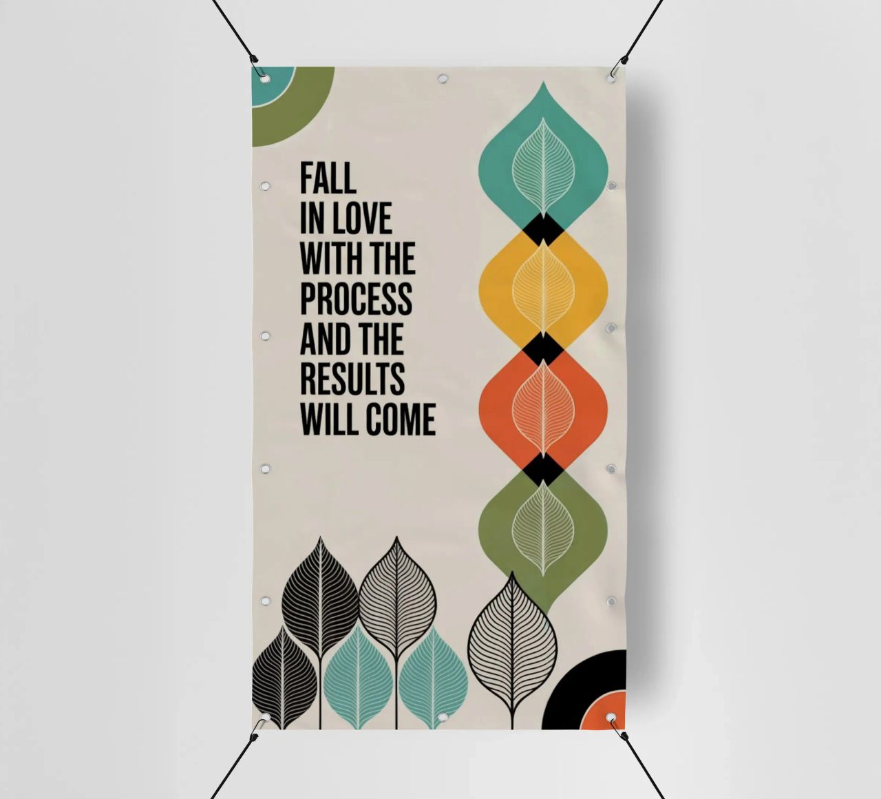 FALL IN LOVE WITH THE PROCESS telo in pvc da 20 Farben