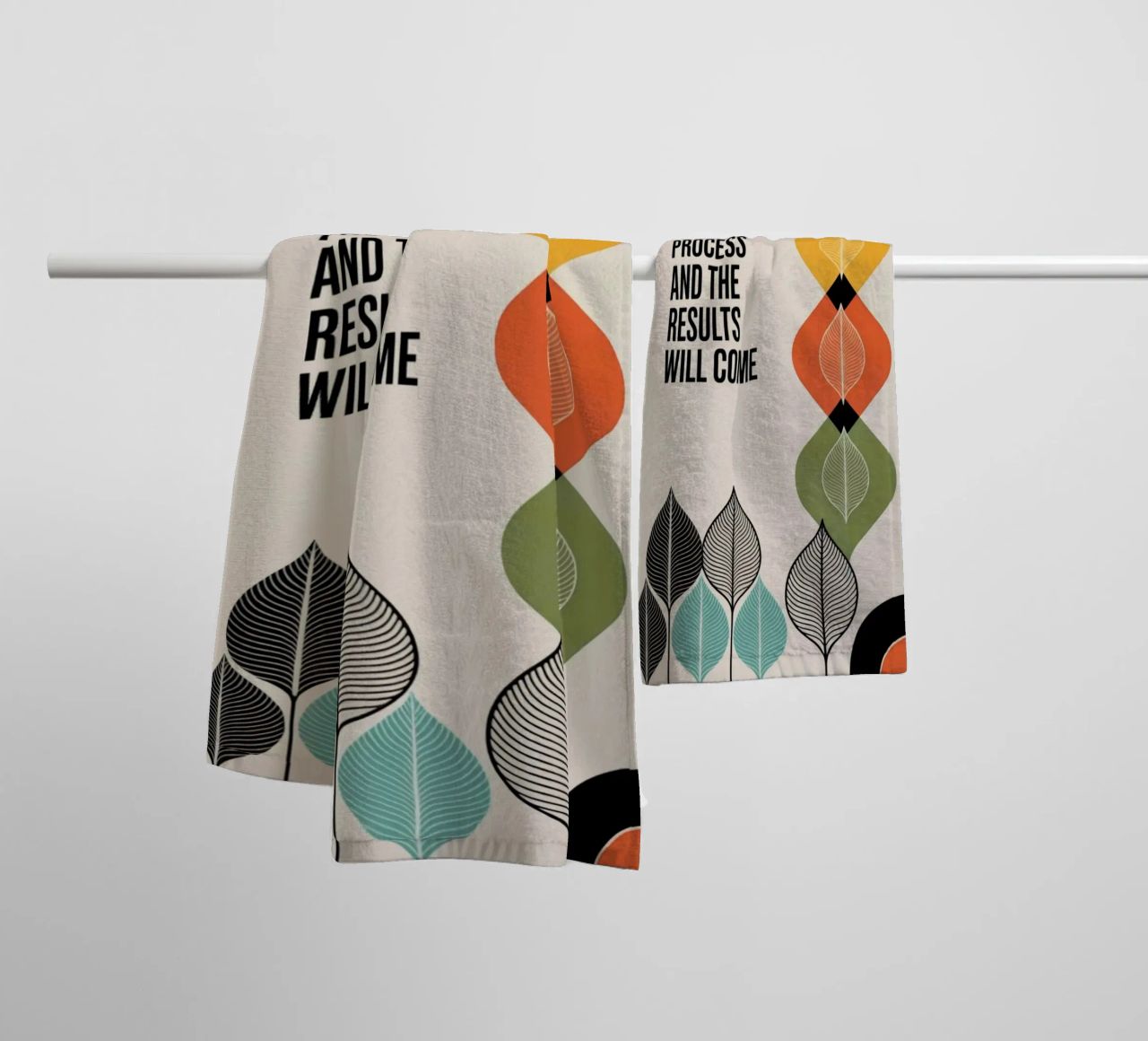 FALL IN LOVE WITH THE PROCESS asciugamano da bagno da 20 Farben