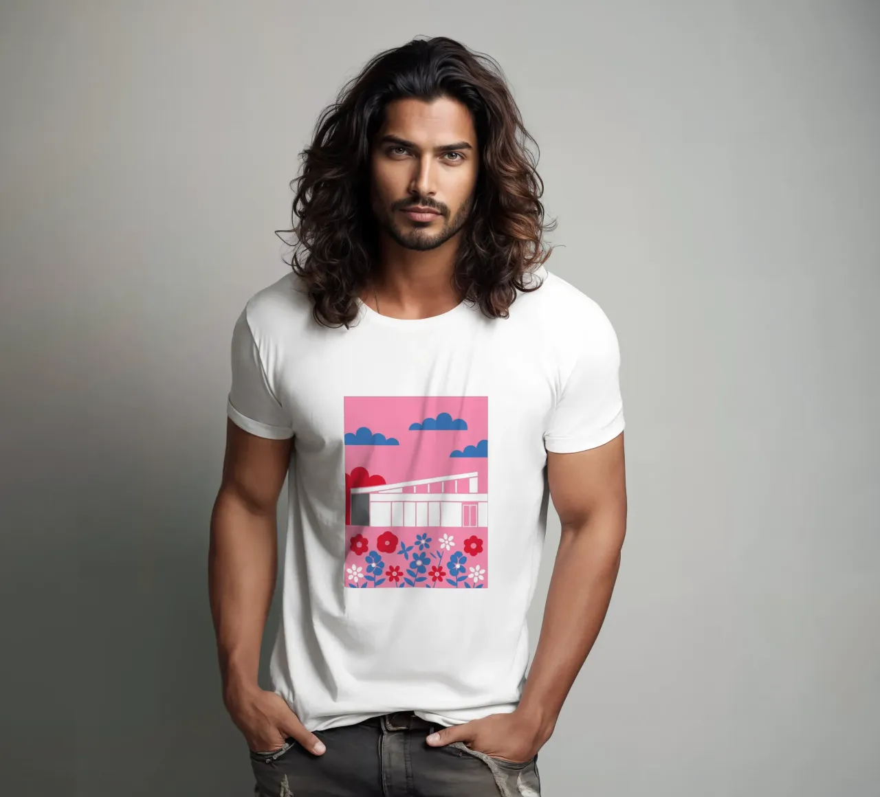 Casa e fiori t-shirt da LOOK DIFFERENT