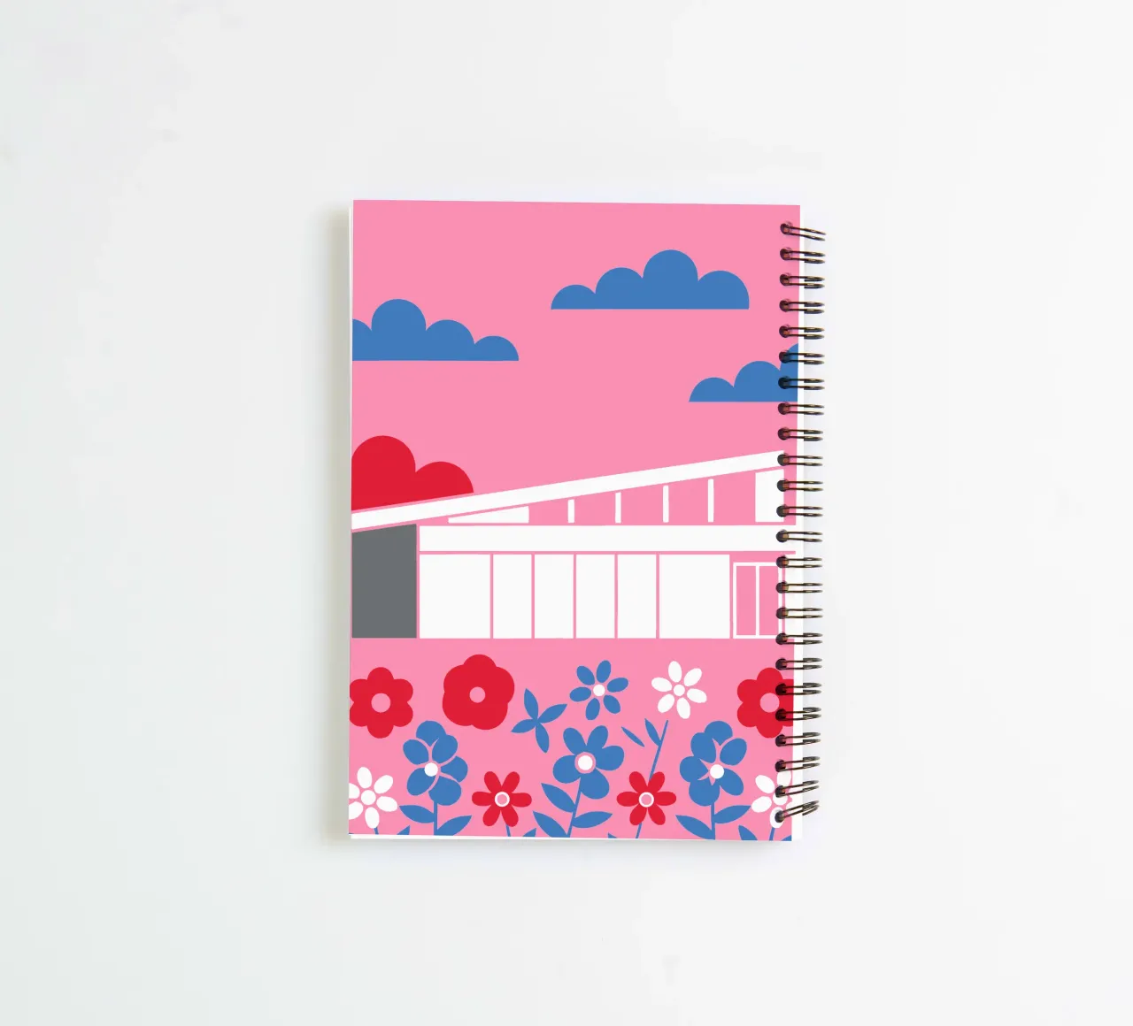House and Flowers spiral notebook by LOOK DIFFERENT