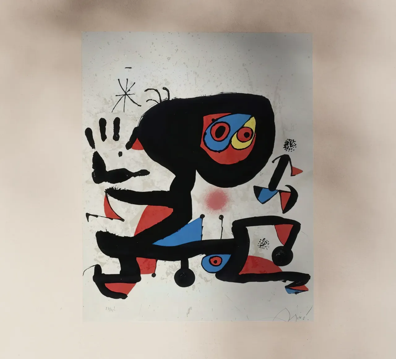 Poster della mostra di Joan Mirò pellicola backlit da phillipp veisenberg