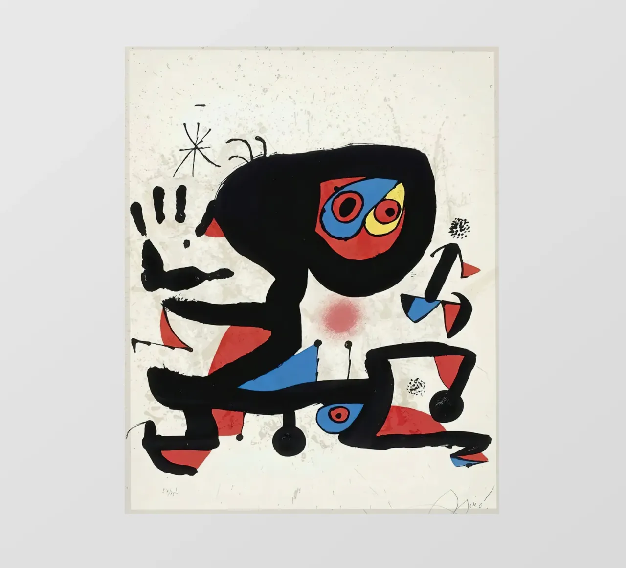 Poster della mostra di Joan Mirò pellicola backlit da phillipp veisenberg