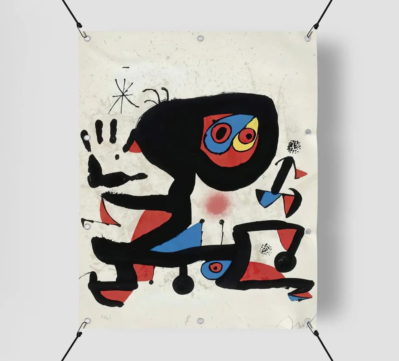 Poster della mostra di Joan Mirò telo in pvc da phillipp veisenberg