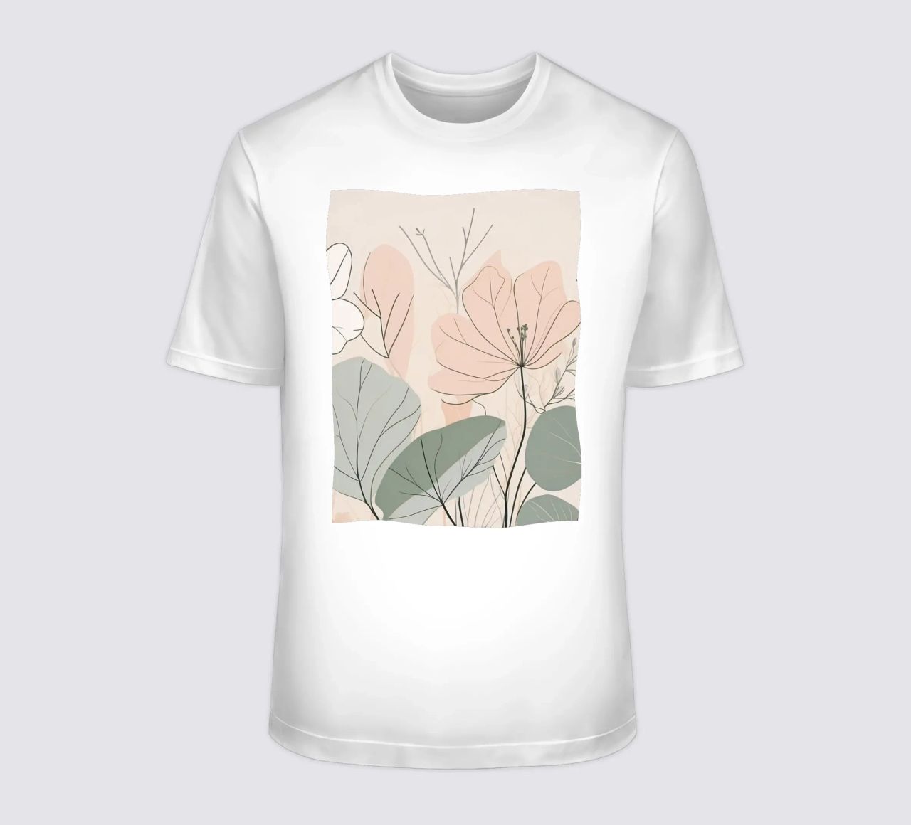 Elegant floral design featuring soft colors and delicate t-shirt by DesignDoodle