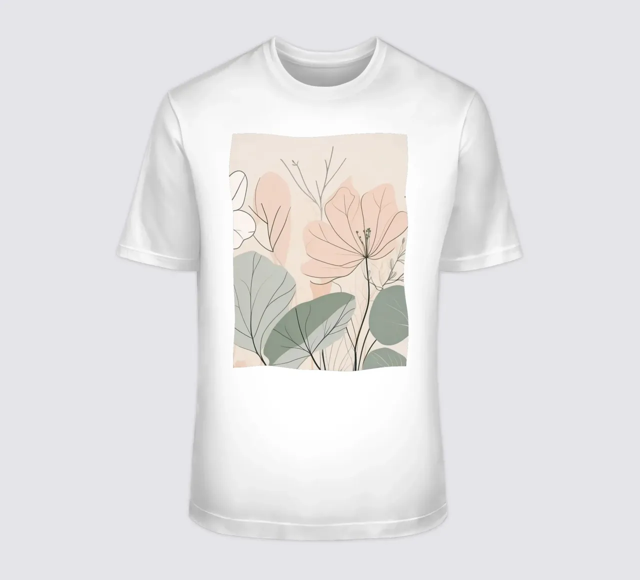 Elegante design floreale con colori tenui e delicati t-shirt da DesignDoodle