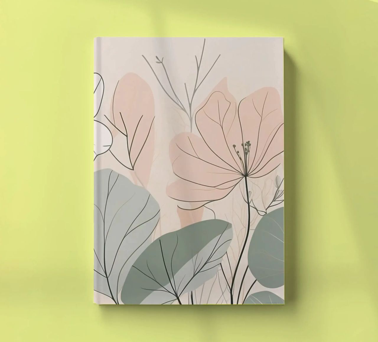 Elegant floral design featuring soft colors and delicate notebook by DesignDoodle