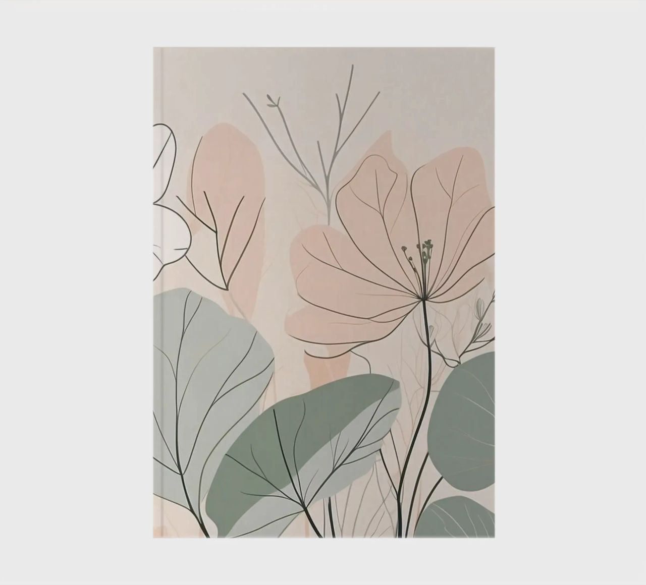 Elegant floral design featuring soft colors and delicate notebook by DesignDoodle