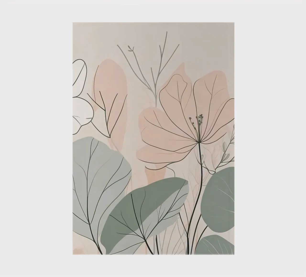 Elegant floral design featuring soft colors and delicate notebook by DesignDoodle