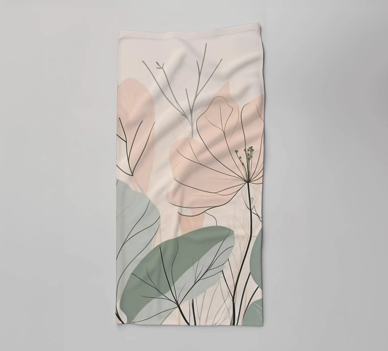 Elegant floral design featuring soft colors and delicate towel by DesignDoodle
