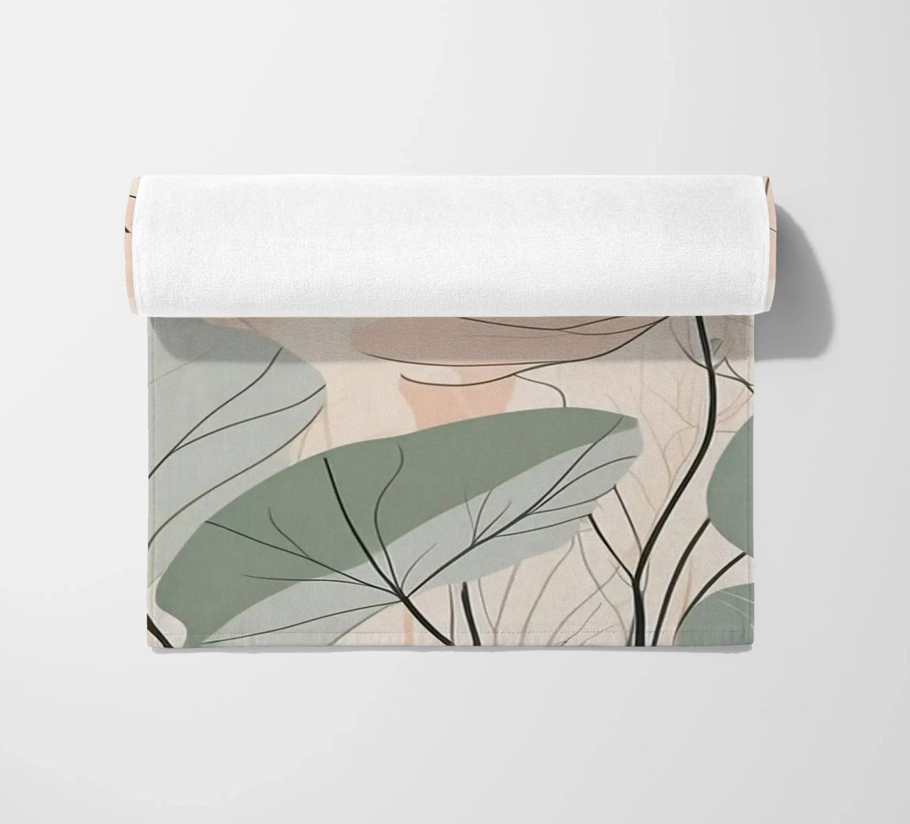 Elegant floral design featuring soft colors and delicate beach towel by DesignDoodle