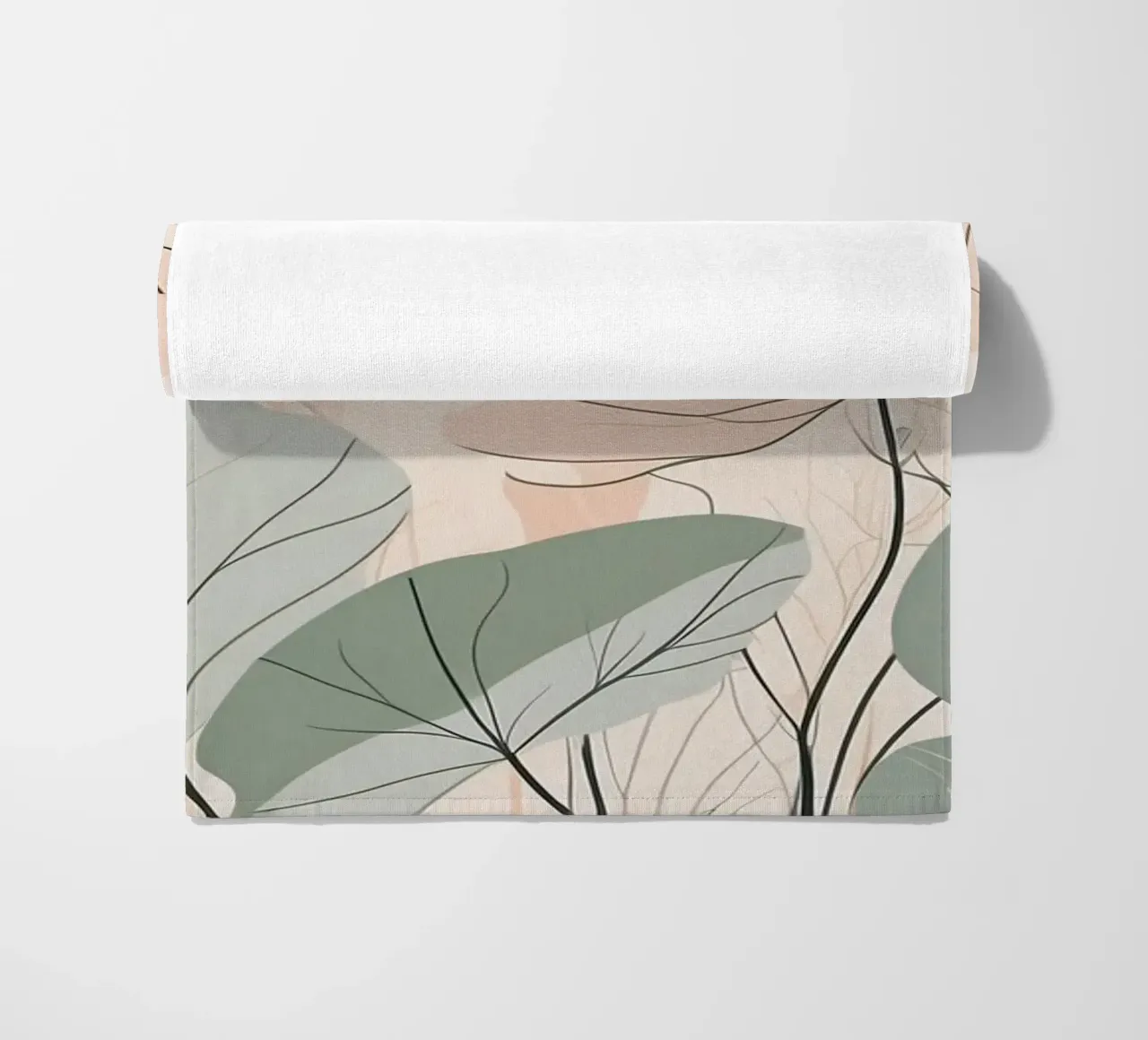 Elegante design floreale con colori tenui e delicati telo mare da DesignDoodle