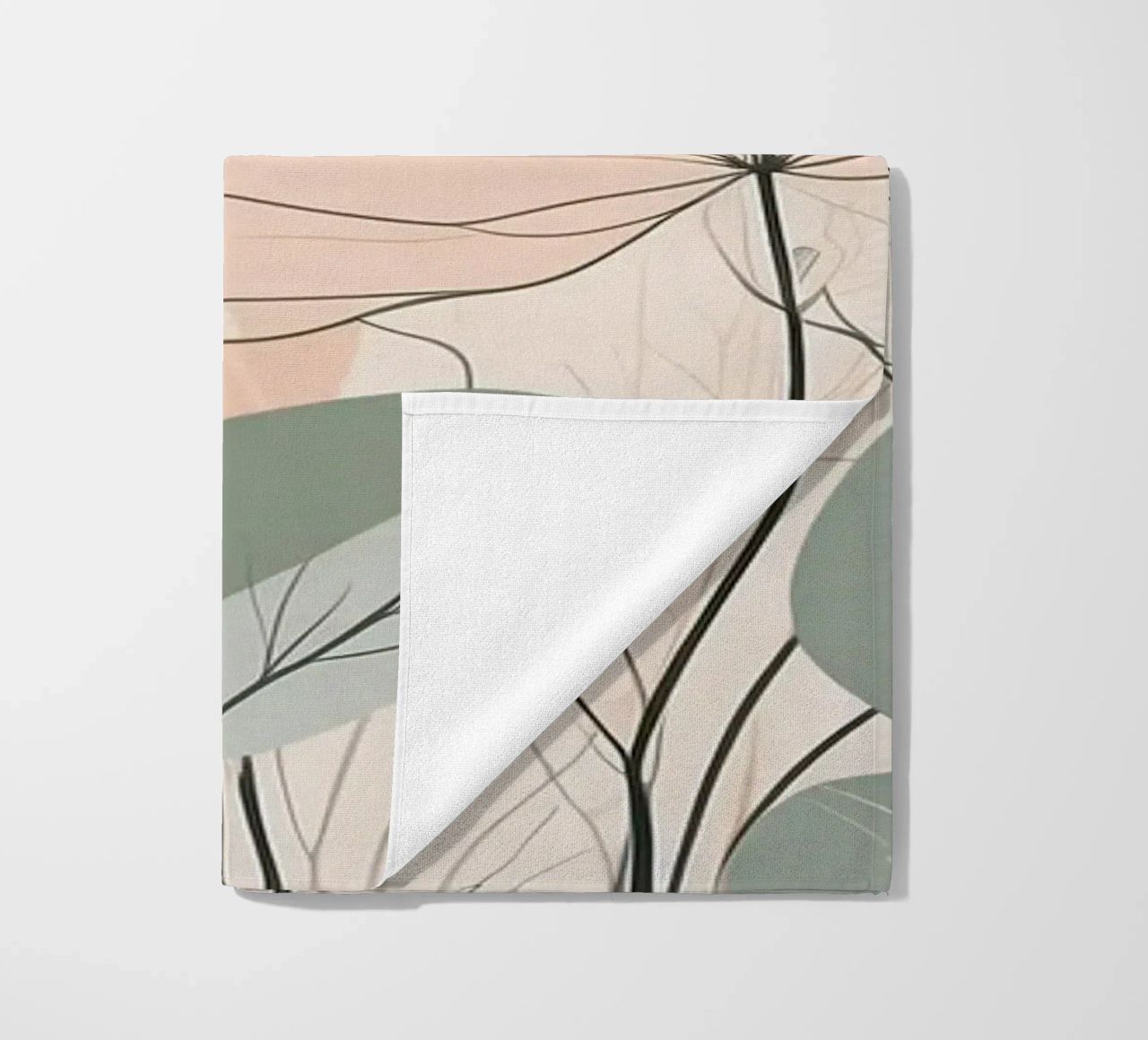 Elegant floral design featuring soft colors and delicate beach towel by DesignDoodle