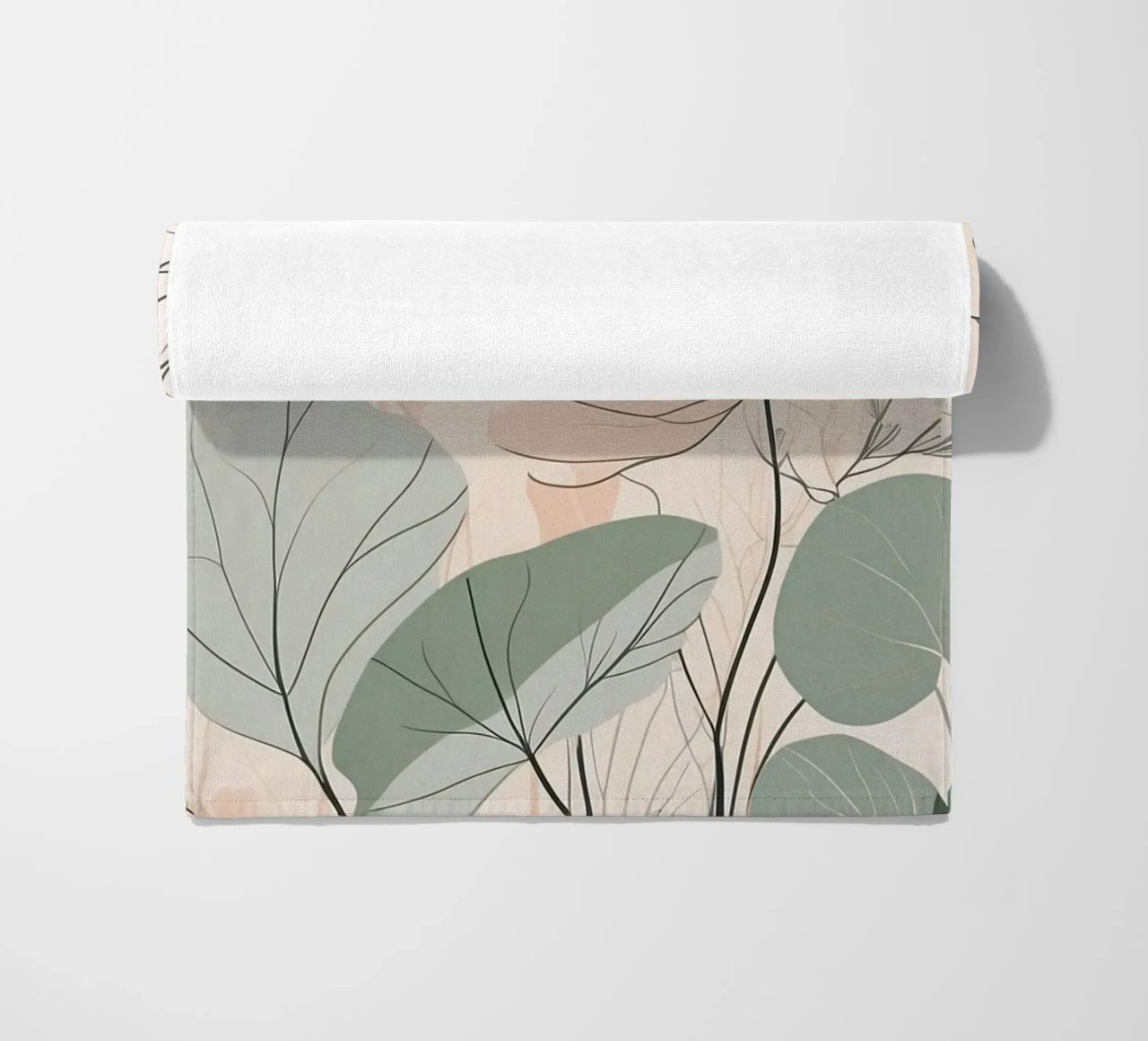 Elegant floral design featuring soft colors and delicate beach towel by DesignDoodle