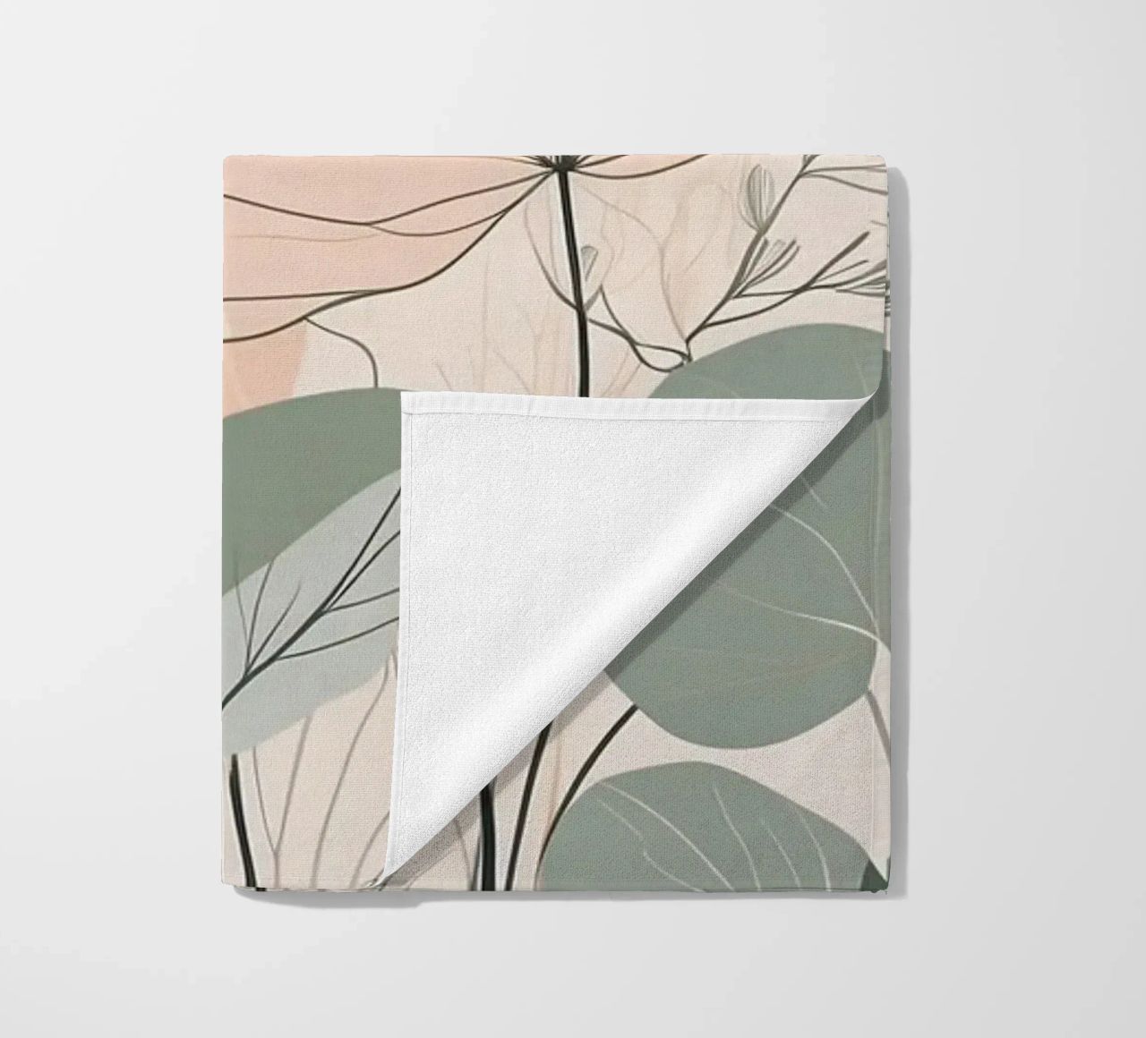 Elegant floral design featuring soft colors and delicate beach towel by DesignDoodle